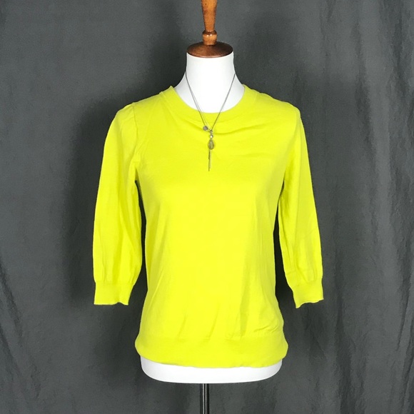 J. Crew Sweaters - 💥J. Crew yellow 3/4 sleeve sweater